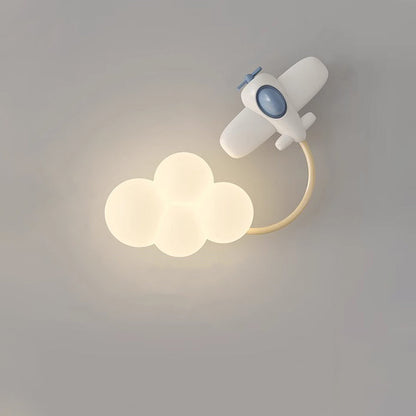 Creative Iron & Plastic Cloud-Shaped LED Wall Sconce Lamp