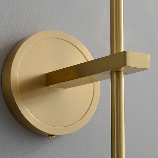 Luxury Brass Rod Irregular Crystal LED Wall Sconce Lamp