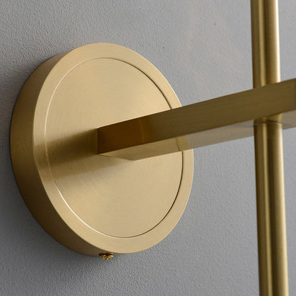Luxury Brass Rod Irregular Crystal LED Wall Sconce Lamp