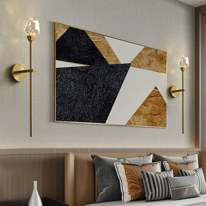 Luxury Brass Rod Irregular Crystal LED Wall Sconce Lamp