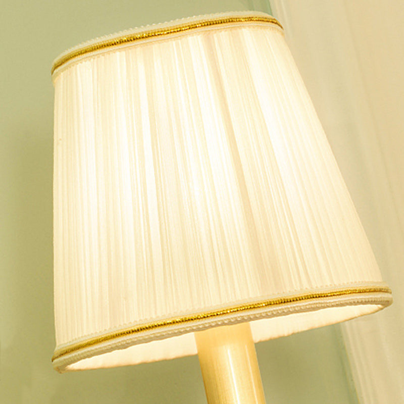 Brass Fabric Shade Candle Holder 1/2-Light Wall Sconce Lamp