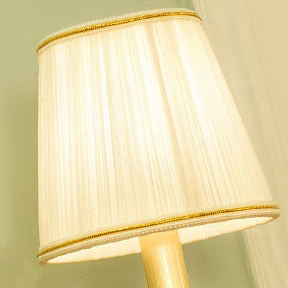 Brass Fabric Shade Candle Holder 1/2-Light Wall Sconce Lamp