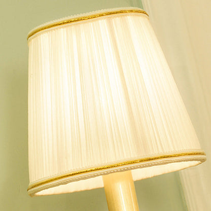 Brass Fabric Shade Candle Holder 1/2-Light Wall Sconce Lamp