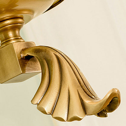 Brass Fabric Shade Candle Holder 1/2-Light Wall Sconce Lamp