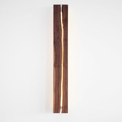 Nordic Solid Wood Resin Rectangular LED Wall Sconce Lamp