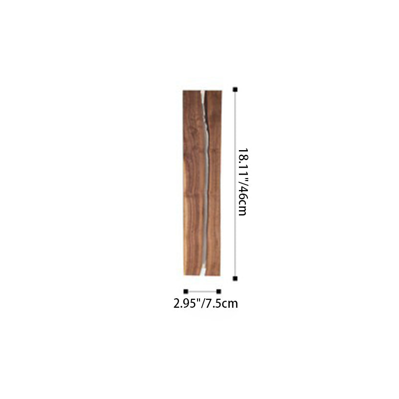 Nordic Solid Wood Resin Rectangular LED Wall Sconce Lamp