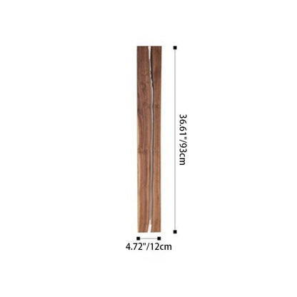 Nordic Solid Wood Resin Rectangular LED Wall Sconce Lamp