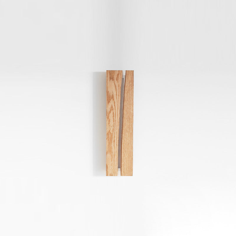 Nordic Solid Wood Resin Rectangular LED Wall Sconce Lamp