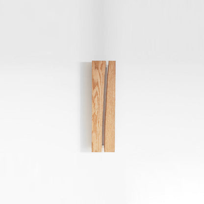 Nordic Solid Wood Resin Rectangular LED Wall Sconce Lamp