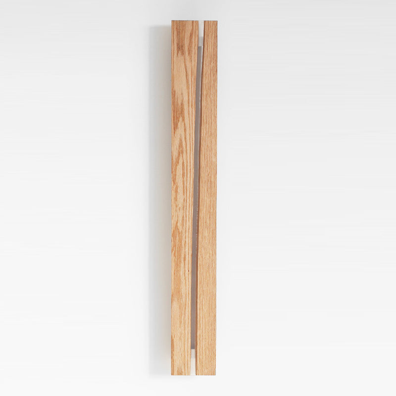 Nordic Solid Wood Resin Rectangular LED Wall Sconce Lamp