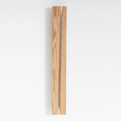 Nordic Solid Wood Resin Rectangular LED Wall Sconce Lamp
