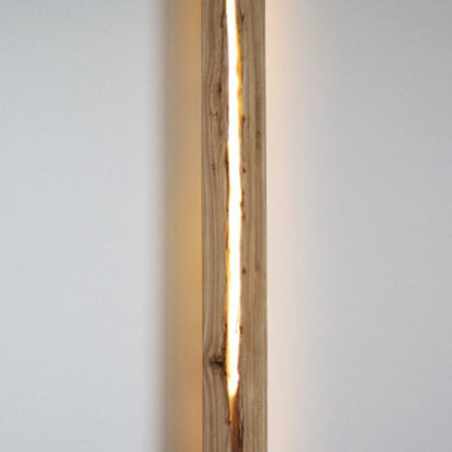 Nordic Solid Wood Resin Rectangular LED Wall Sconce Lamp