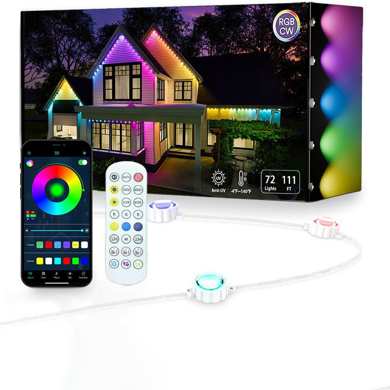 Permanent Outdoor Eaves LED Strip Lighting With App Control