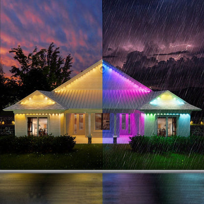Permanent Outdoor Eaves LED Strip Lighting With App Control