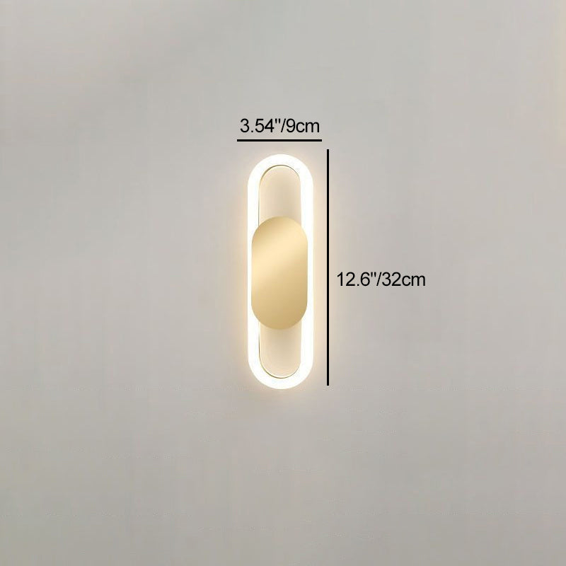 Nordic Metal & Silicone Oval LED Wall Sconce Lamp