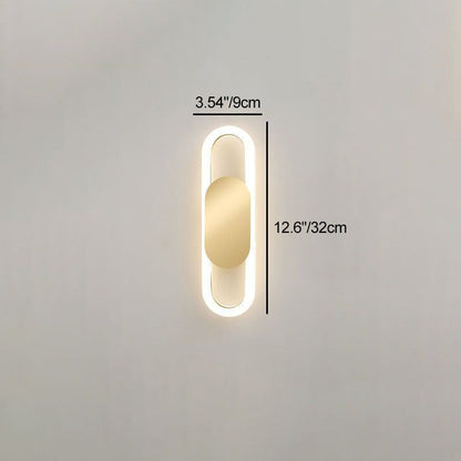 Nordic Metal & Silicone Oval LED Wall Sconce Lamp