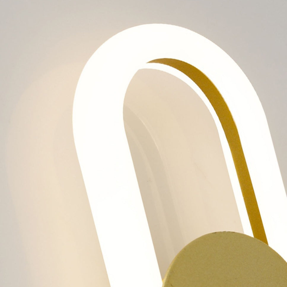 Nordic Metal & Silicone Oval LED Wall Sconce Lamp