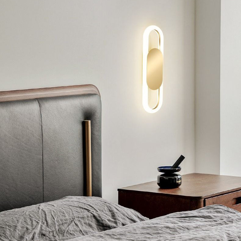 Nordic Metal & Silicone Oval LED Wall Sconce Lamp