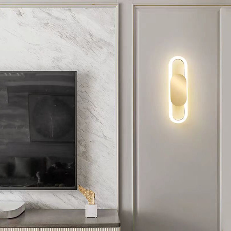 Nordic Metal & Silicone Oval LED Wall Sconce Lamp