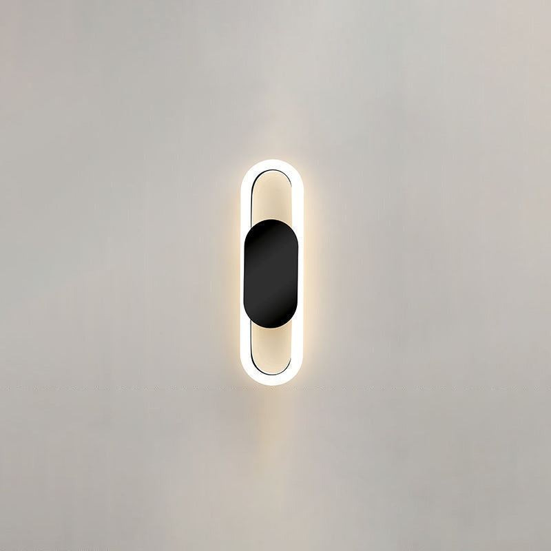 Nordic Metal & Silicone Oval LED Wall Sconce Lamp