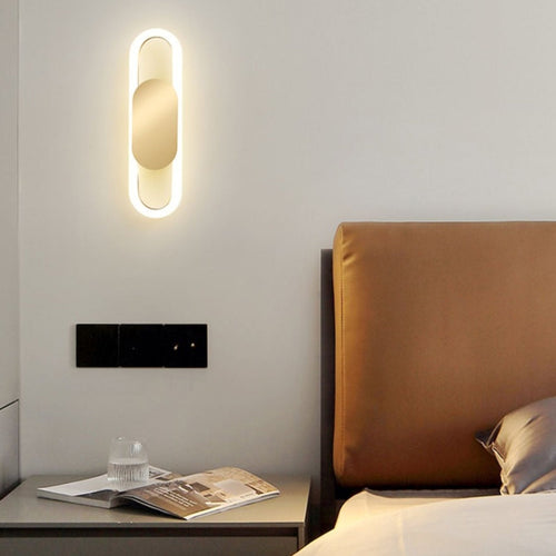 Nordic Metal & Silicone Oval LED Wall Sconce Lamp