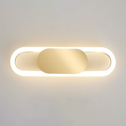 Nordic Metal & Silicone Oval LED Wall Sconce Lamp