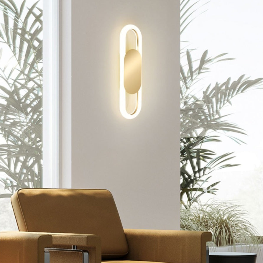 Nordic Metal & Silicone Oval LED Wall Sconce Lamp