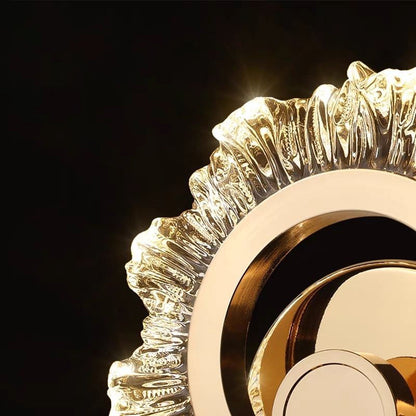 Metal & Acrylic Sunflower Round LED Wall Sconce Lamp