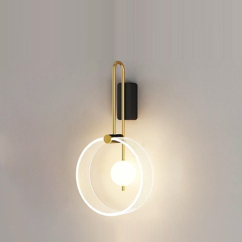 Nordic Metal & Acrylic Round LED Wall Sconce Lamp