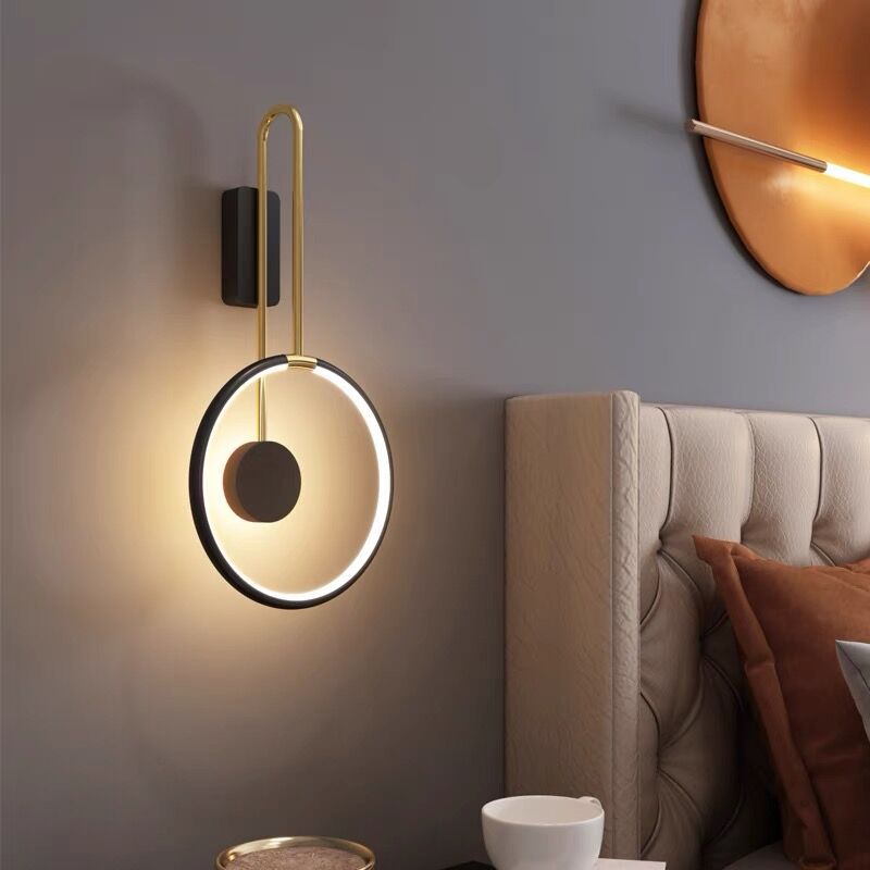 Nordic Metal & Acrylic Round LED Wall Sconce Lamp