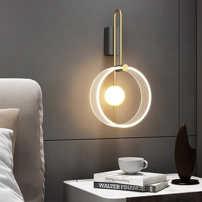 Nordic Metal & Acrylic Round LED Wall Sconce Lamp