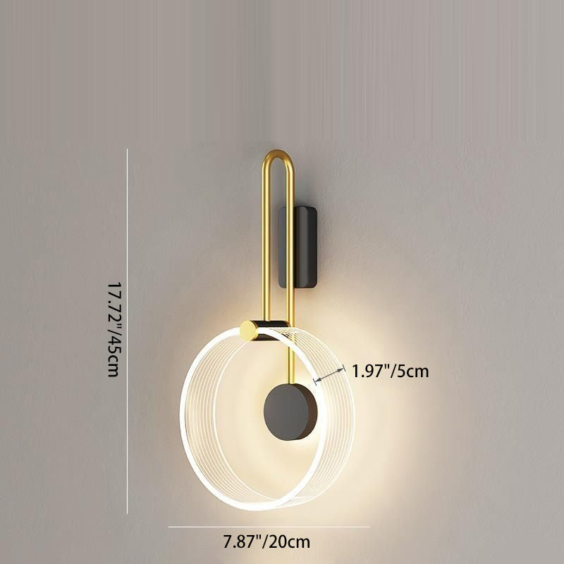 Nordic Metal & Acrylic Round LED Wall Sconce Lamp