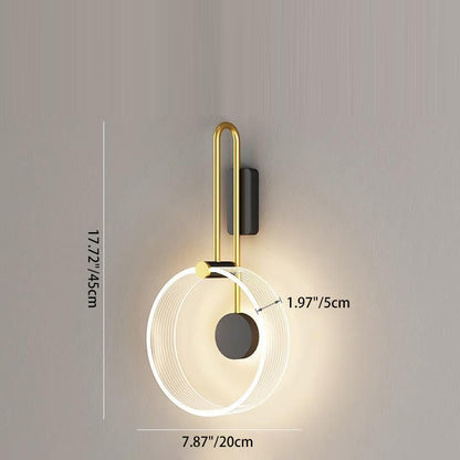 Nordic Metal & Acrylic Round LED Wall Sconce Lamp