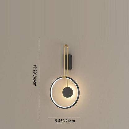 Nordic Metal & Acrylic Round LED Wall Sconce Lamp