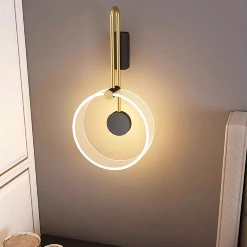 Nordic Metal & Acrylic Round LED Wall Sconce Lamp