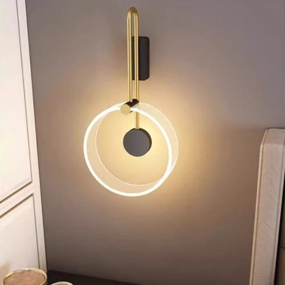 Nordic Metal & Acrylic Round LED Wall Sconce Lamp