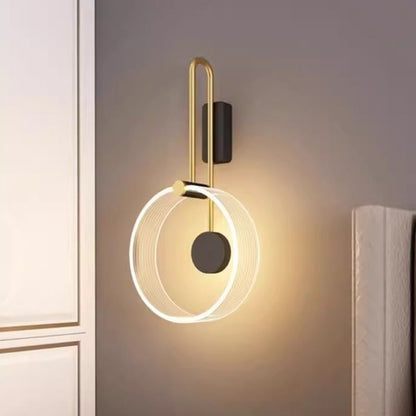Nordic Metal & Acrylic Round LED Wall Sconce Lamp