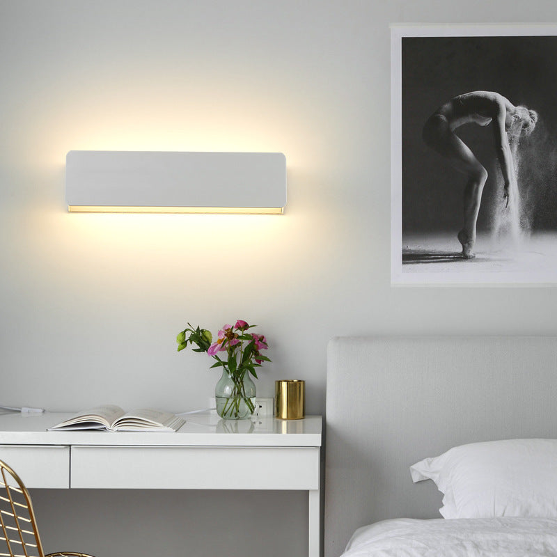 Modern Minimalist Aluminum Rectangular LED Wall Sconce Lamp
