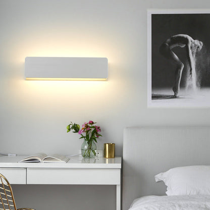 Modern Minimalist Aluminum Rectangular LED Wall Sconce Lamp