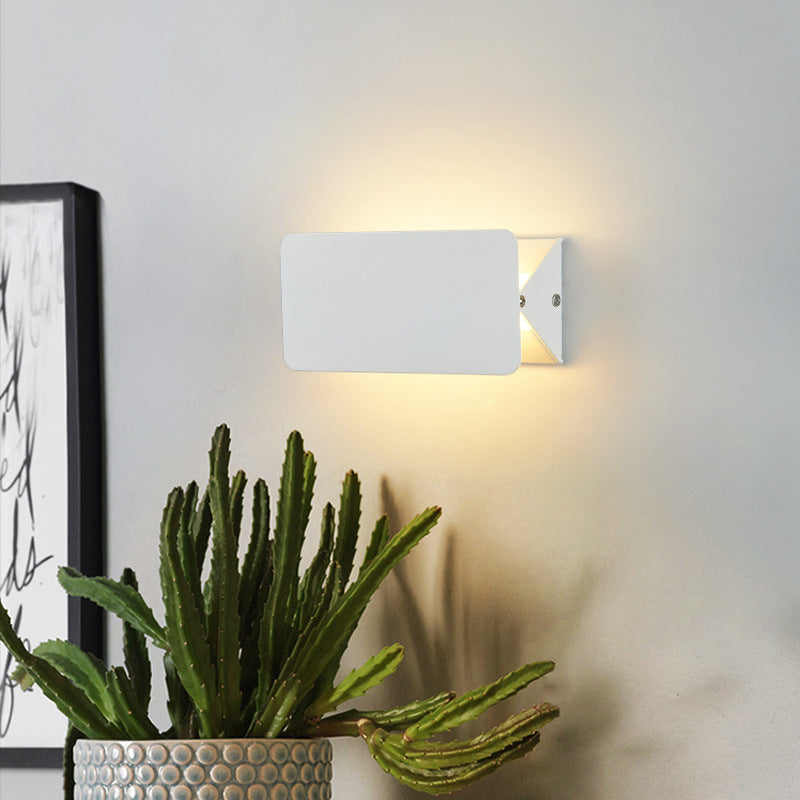 Modern Minimalist Aluminum Rectangular LED Wall Sconce Lamp