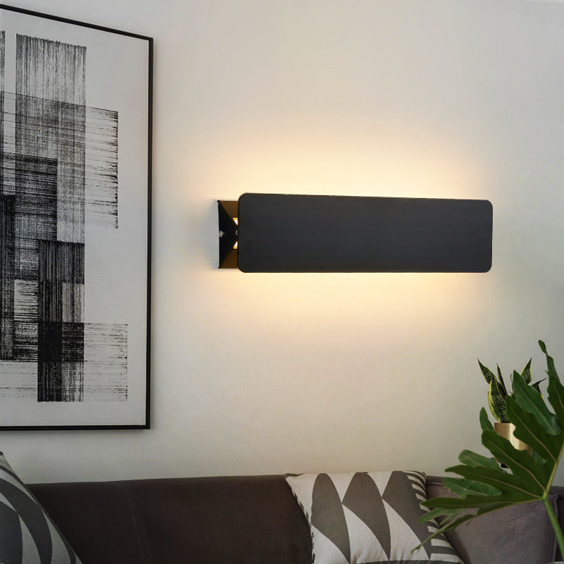 Modern Minimalist Aluminum Rectangular LED Wall Sconce Lamp
