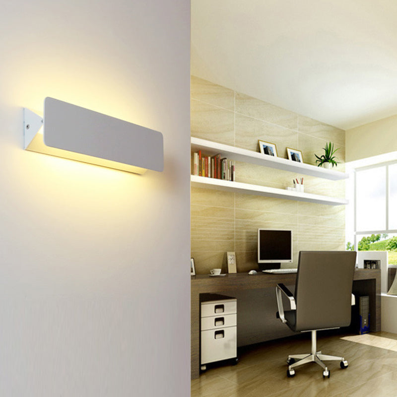 Modern Minimalist Aluminum Rectangular LED Wall Sconce Lamp