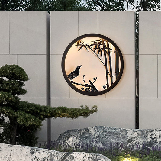 Modern Minimalist Iron & Acrylic Round LED Wall Sconce Lamp