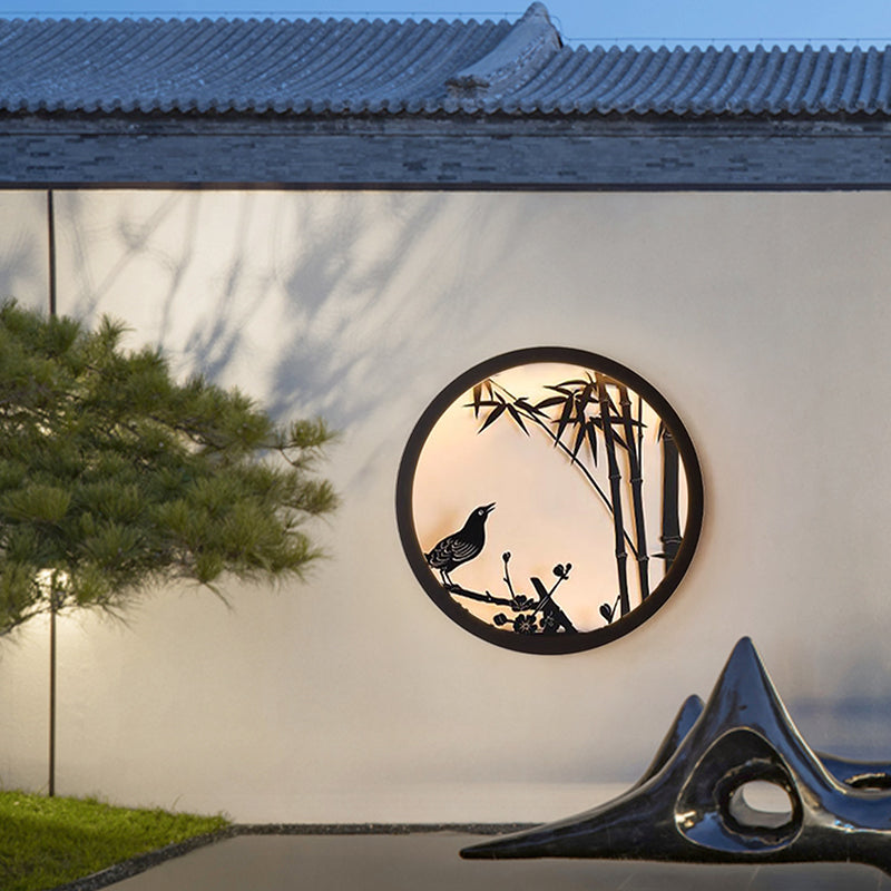 Modern Minimalist Iron & Acrylic Round LED Wall Sconce Lamp