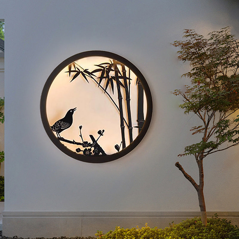 Modern Minimalist Iron & Acrylic Round LED Wall Sconce Lamp