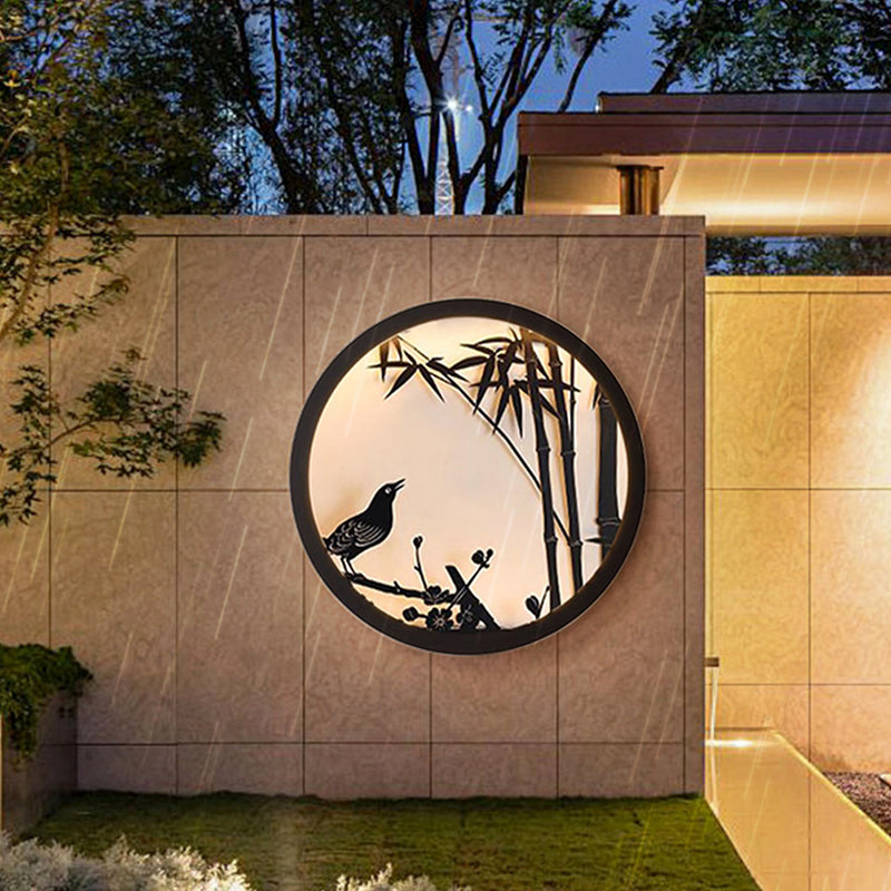 Modern Minimalist Iron & Acrylic Round LED Wall Sconce Lamp