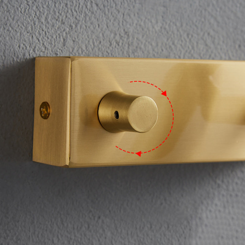 Brass Rectangle & Cylinder LED Wall Sconce Spotlight