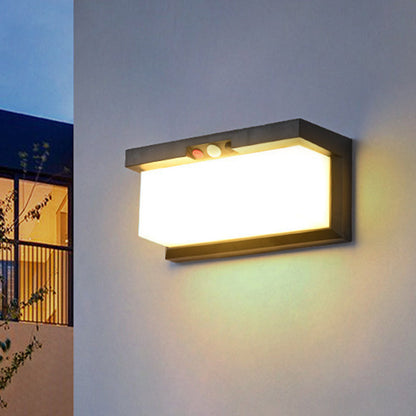 Solar Plastic & PC Rectangular LED Wall Sconce Lamp