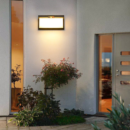 Solar Plastic & PC Rectangular LED Wall Sconce Lamp