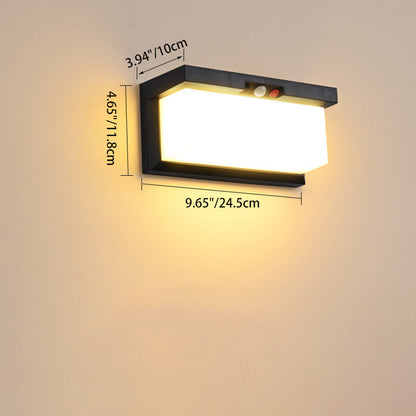Solar Plastic & PC Rectangular LED Wall Sconce Lamp